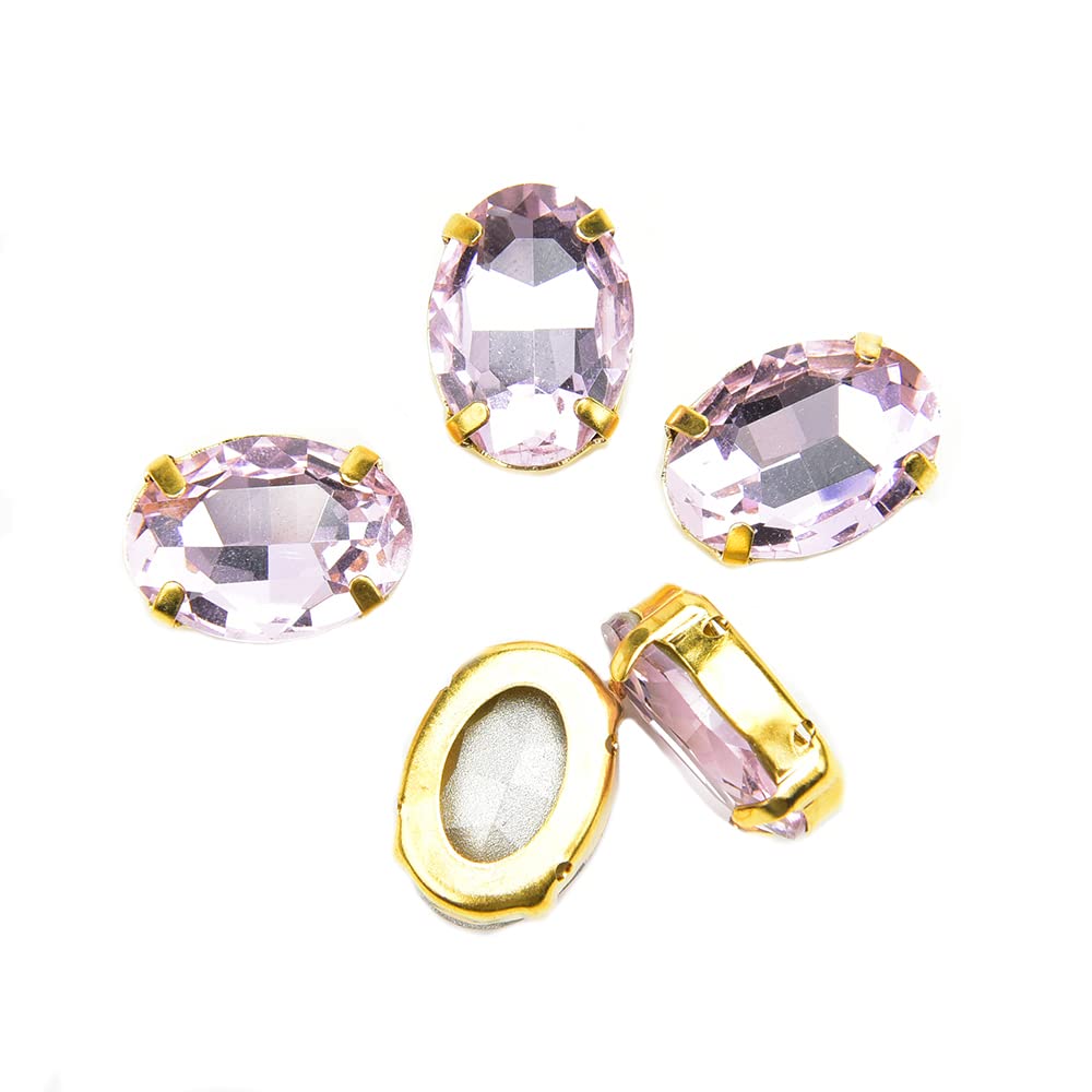 Cristales K9 para coser vestidos de fiesta bodas y trajes Choupee pedrería mixta ovalada rosa