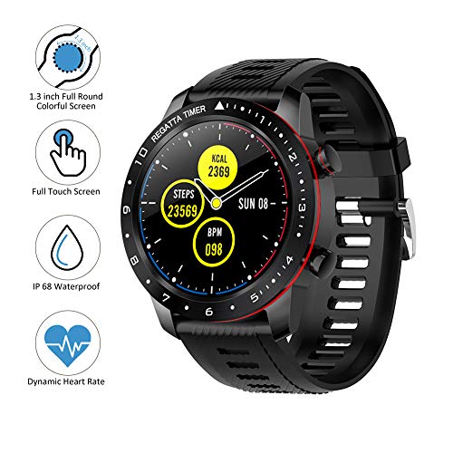 BYTTRON Bluetooth Smartwatch, Relojes Deportivos Impermeables con Pantalla Táctil Completa con Seguimiento del Ritmo Cardíaco del Sueño, SMS/Llamada Notificación Reloj Inteligente para iOS Android