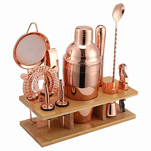 Set de coctelera de acero inoxidable para bartender 11 piezas miniatura 1