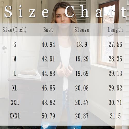 Cardigan Sweaters for Women Cable Knit Chunky Cardigan Sweaters Fall Long Sleeve Oversized Cardigans with Pockets3