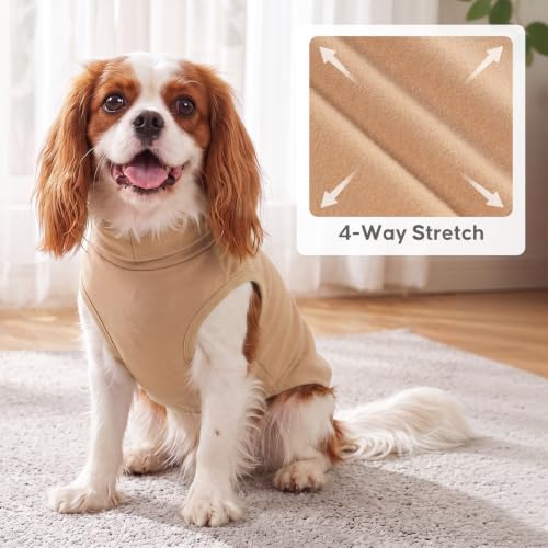 Image of KYEESE 2Pack Dog Sweater for Small Dogs Fleece Sweatshirt, Khaki Leopard