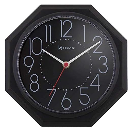 Relógio de Parede Quartz Preto