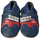 ENGEL + PIRATEN Krabbelschuhe Baby Leder Mädchen Jungen Babyschuhe Hausschuhe Kleinkind Weiche Lederschuhe Babyhausschuhe Lauflernschuhe Lederpuschen 18 19 20 21 22 23 24 25 26 EU