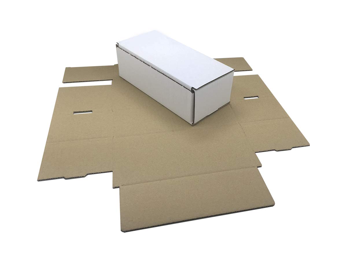 Pack de 50 Cajas de Cartón Automontables 21 x 10 x 7 cm Canal Simple y Color Blanco Para Mudanzas y Envíos Fabricadas en España