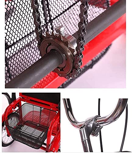 Triciclo para adultos plegable, con cesta grande, manillar y asiento ajustables, ideal para personas mayores, mujeres y hombres miniatura 5