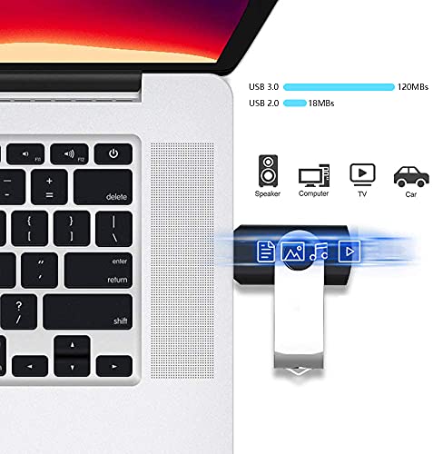 VIEKUU USB Stick 8 GB,USB 3.0 Speicherstick mit Einer maximalen Geschwindigkeit von 120MB/s.Drehbarer… – Bild 3