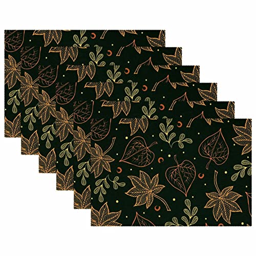 Sets de table antidérapants lot de 6 pour protéger la table de la chaleur vert foncé