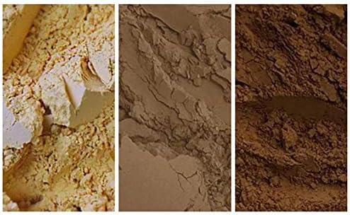 The Earth Tone Collection - 3 Pack Natural Mineral Pigment Pack (150 ml|5OZ EA): Light Yellow Ochre France | Natural Umber CPR | Burnt Umber France