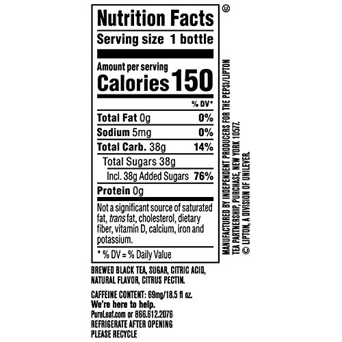 Pure Leaf Iced Tea Bottle, Peach, 222 Fl Oz (Pack of 12) - Thumbnail 6