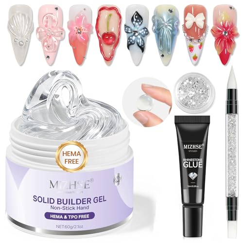 Gel Esculpidor 3D para Uñas MIZHSE 60g Transparente miniatura 1