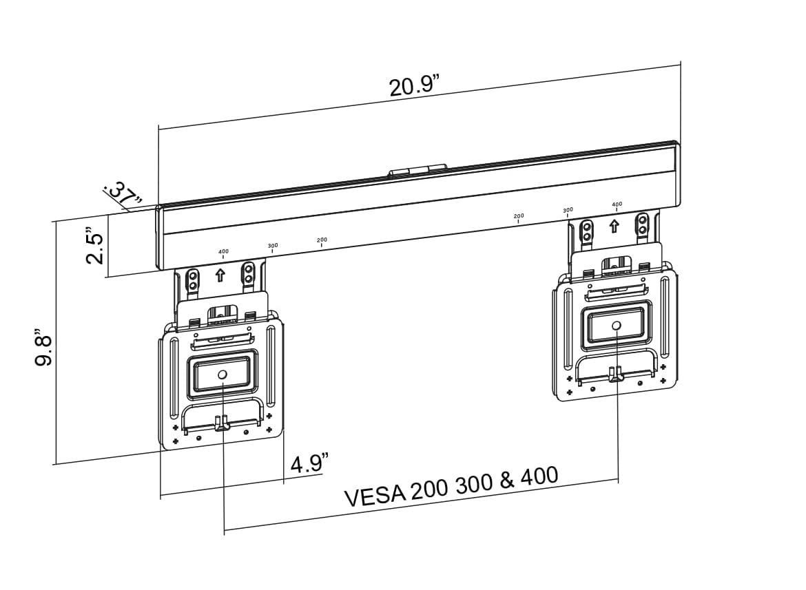 ynVISION.Design Ultra Slim Micro Gap TV Wandhalterung | Kompatibel mit Samsung Frame TVs (2021–2024) für einfache Installation (81,3 cm - 165,1 cm, 1 Stück)