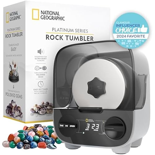 National Geographic Ultra Quiet Rock Tumbler Kit for Kids and Adults
