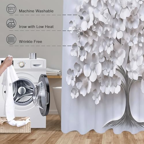 Rideau de douche de qualité supérieure en polyester 180x180 cm - 7