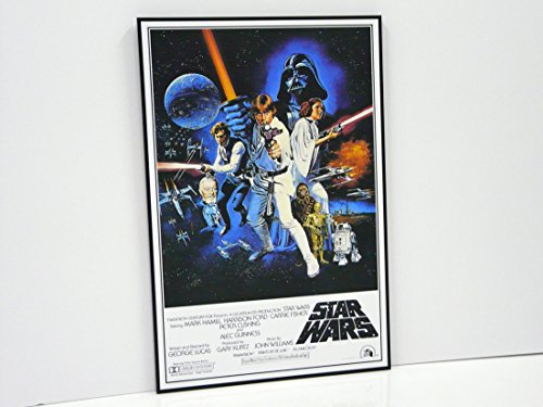 BaikalGallery Cartel Enmarcado LA Guerra DE Las Galaxias TAMAÑO 50X75CM u0096(F1131)-Moldura de Aluminio Mate Negro de 1,5cm - Montaje en Panel Adhesivo (Foam)- Laminado en Mate (Sin Cristal)