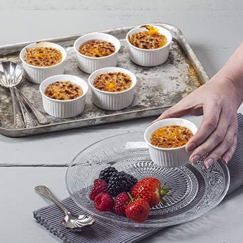 WM Bartleet & Sons 1750 TSET42 Set of 6 Traditional Porcelain Ramekins 6.5cm Diameter White, 6.5 x 6.5 x 3.5cm