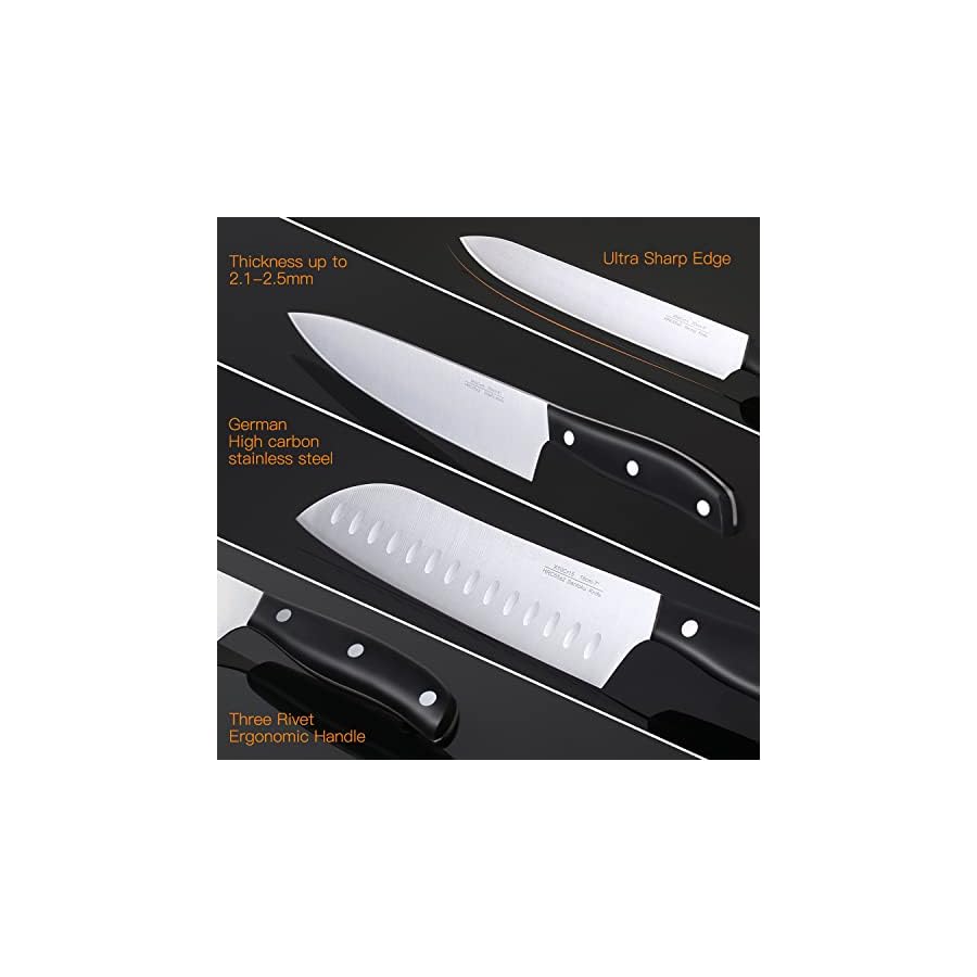 Knife-Set-15-Pcs-Knife-Sets-for-Kitchen-with-Block-Germany-High-Carbon-Stainless-Steel-Block-Knife-Set-with-Sharpener-and-6-Serrated-Steak-Knives-Professional-Chef-Knife-Set-for-Kitchen Knife Set, 15 Pcs Knife Sets for Kitchen with Block, Germany High Carbon Stainless Steel Block Knife Set with Sharpener and 6 Serrated Steak Knives, Professional Chef Knife Set for Kitchen