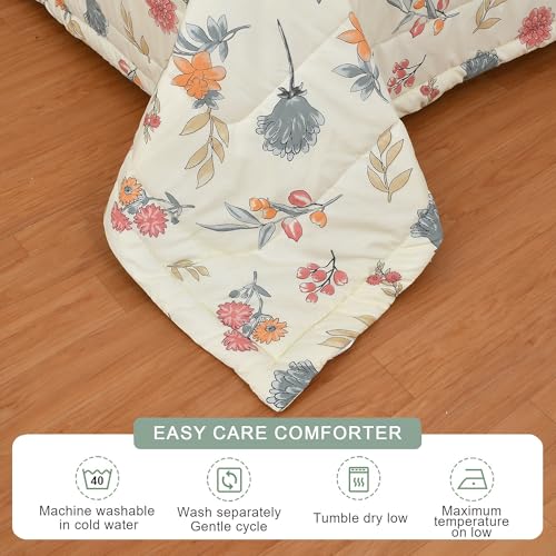 Image of FRESH FROM LOOM Microfiber All Seasons Collection Micro Fiber Comforter | Dohar | Quit | Single Bed | Double Weaved | Washable | Hypoallergenic Skin Friendly (Pastel-Cream | 60x90 in, Single Bed)