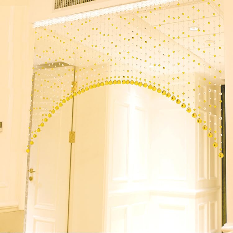 Image of K9L 30 String, Acrylic Bead and Drops, String Hanging Crystal Curtain (30 String Suitable to 4 to 5 Feet Width) (Golden)