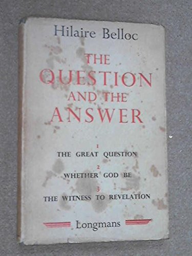 The Question and the Answer B001A8C0RC Book Cover