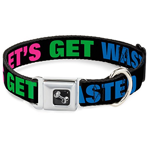 Collier de chien os multicolore grand format Buckle Down sangle large 66 cm
