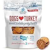 Farmland Traditions Filler Free Dogs Love Turkey & Sweet Potato Premium Jerky Treats for Dogs, 3 Pound Bag