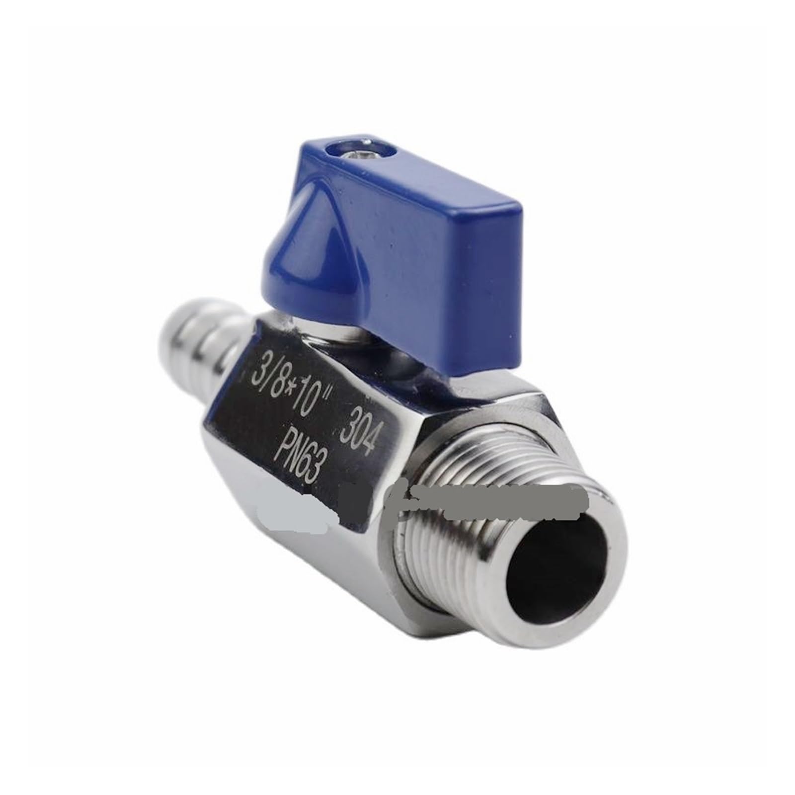 BSP Zawór kulowy ze stali nierdzewnej 1/20.3 cm 1/10.2 cm 3/20.3 cm 1/5.1 cm do 8/10/12 mm adapter pagody żeński męski SS304 sprzęt 2-drożny zawór kulowy (3/20.3 cm, gwint męski_8 mm zadzior)