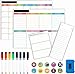Produktbild Feela Magnetischer Wochenplaner abwischbar, 4 Stück Whiteborad magnetisch, magnettafel kühlschrank inklusive 2 Monatsplaner abwischbar 43 x 33cm, 1 Einkaufsliste, 1 DIY-Notiz, To Do Liste Whiteboard