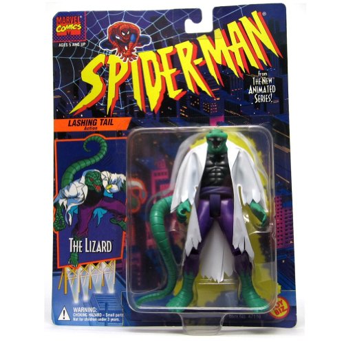 SPIDER-MAN ANIMATED SERIES:THE LIZARD LASHING TAIL ACTION FIGURE (WHITE SHIRT)