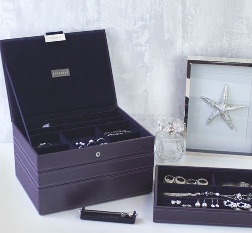 STACKERS Set of 4 ‘Classic Size' - Purple Stacker