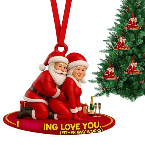 Weihnachtsmann – 2D Acryl 10×8,2×0,2cm Festlicher Dekorationsanhänger für Zuhause |...