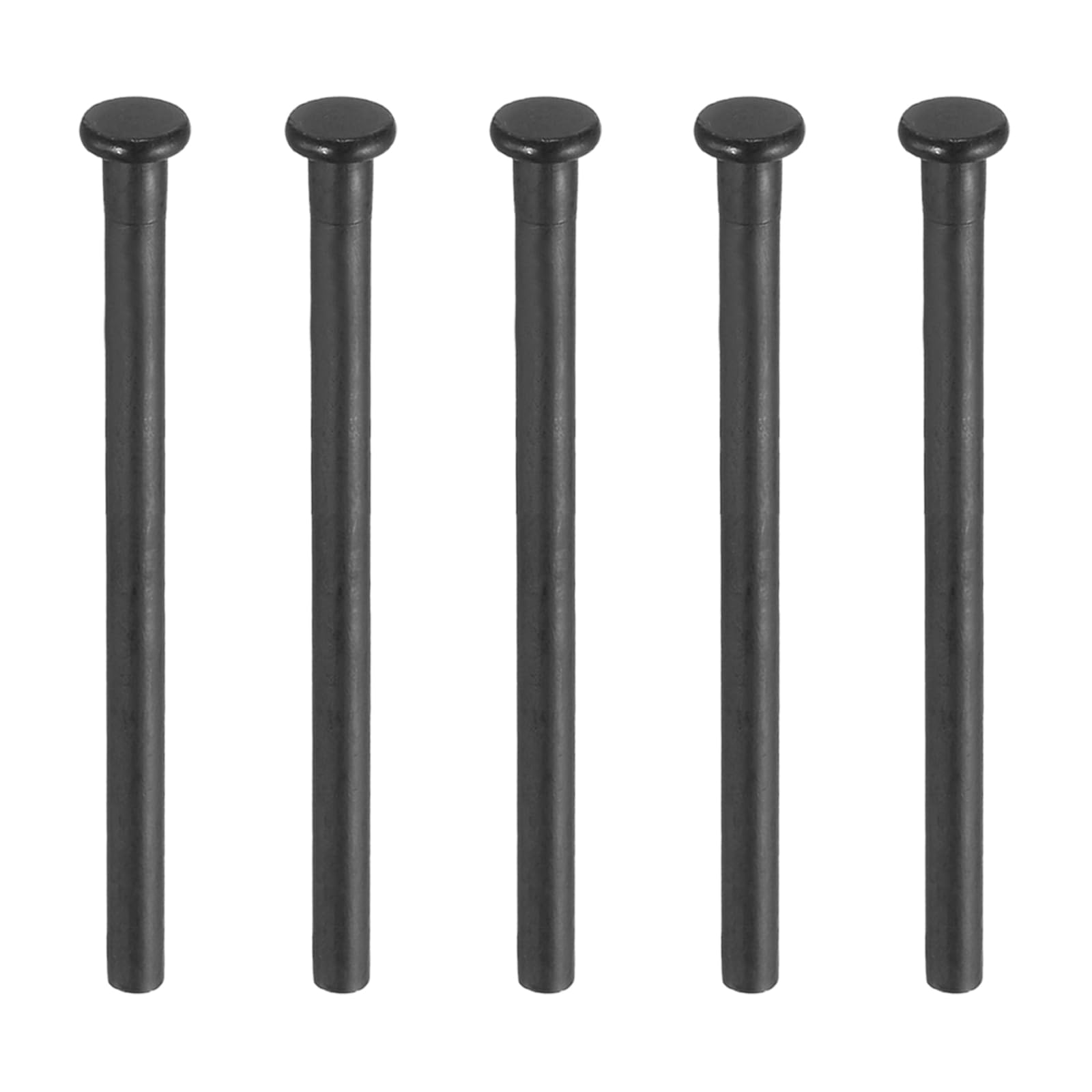 MECCANIXITY 5pcs 3 Inch Door Hinge Pins, Removable Brushed Door Hinge Interior Hinge Security Pins for Wood Residential Door Replacement, Matte Black