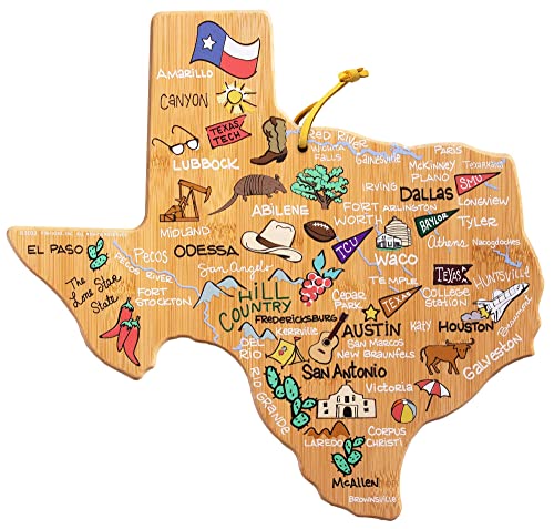 Tabla de cortar con diseño Texas de Bambú miniatura 1