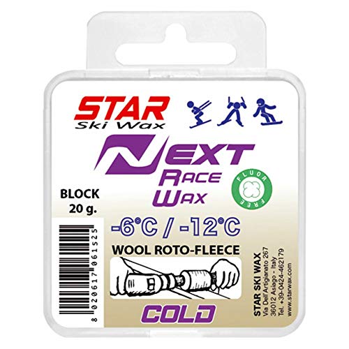 Star Next Cold Fluoro-Free Block Ski Glide Wax - 20g