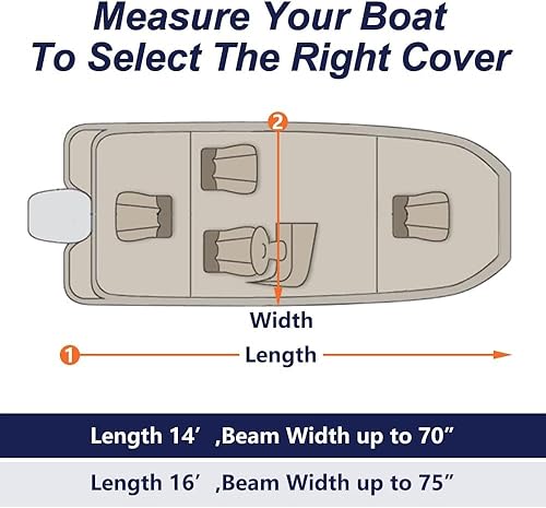 Miniatura 7 de Jon Boat de grado marino 800D, resistente a la decoloración y al desgarro, resistente al agua y protección UV, con correas de hebilla de metal