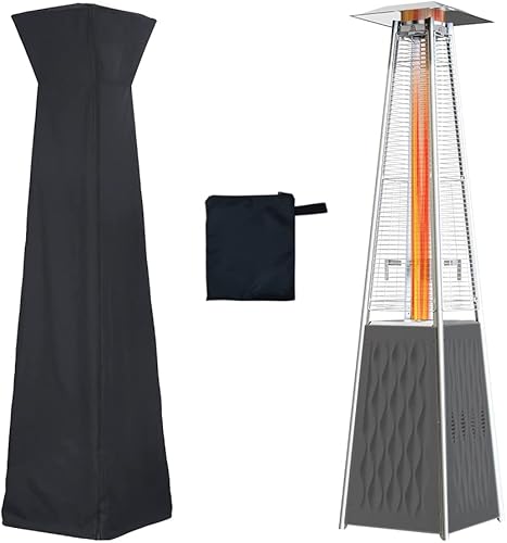 Cubiertas para calentadores de patio al aire libre, impermeable, resistente, cubierta de calentador de propano con cremallera, 90 pulgadas de alto x