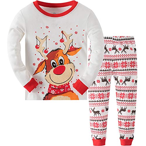 MIXIDON Pijamas de Navidad para Niños Pequeños y Niñas,Arbol de Navidad 2,9 Años
