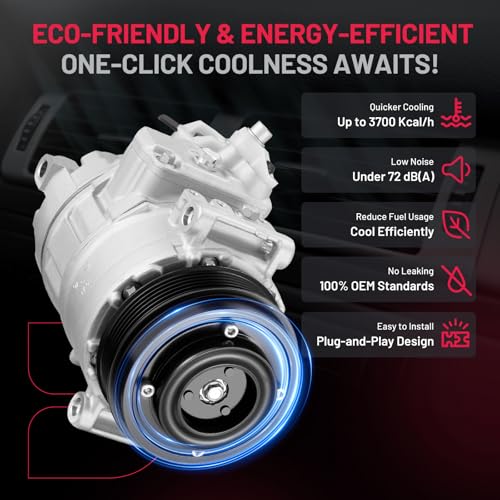 BDFHYK 98394 Air Conditioning A/C Compressor with Clutch Compatible with Mercedes-Benz C-Class C230 C320, CLK-Class CLK320 CLK350, E-Class E300 E350, G-Class G500 G550, S-Class & More