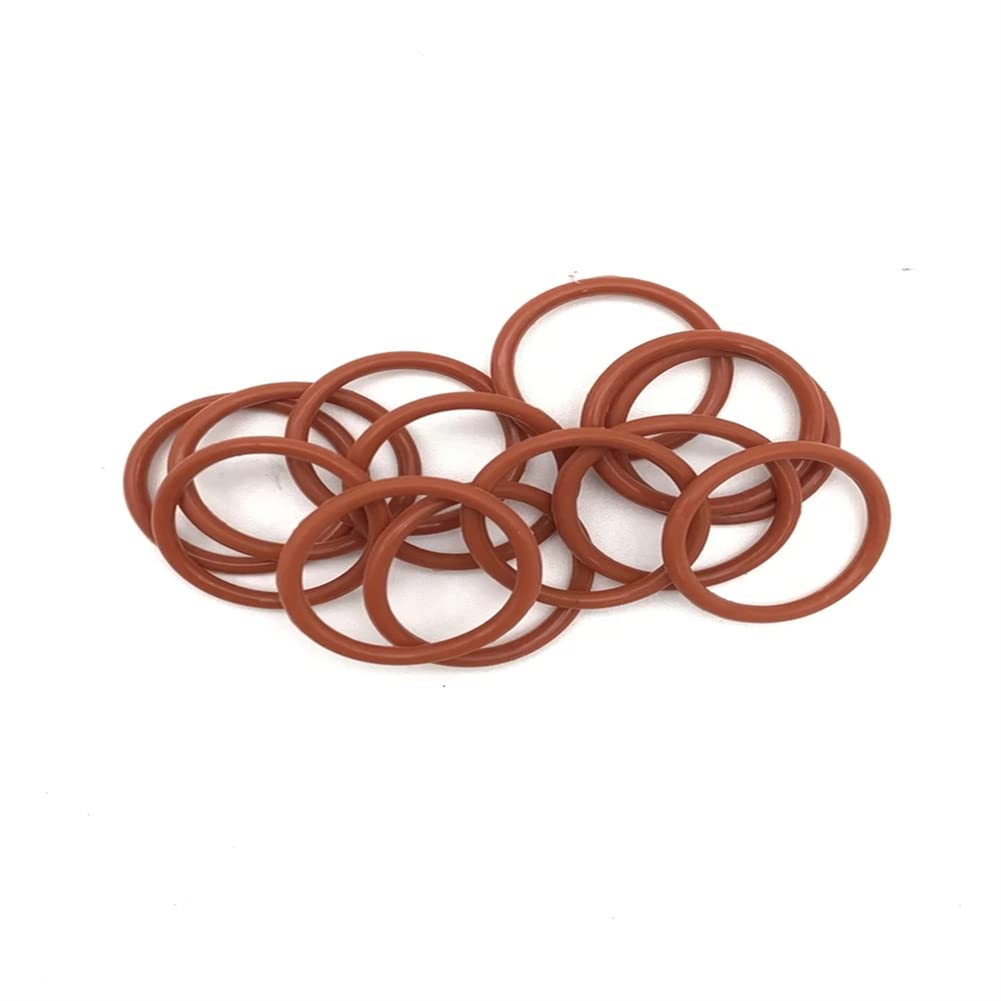 Produktbild von 225-teiliges Silikon-Gummi-O-Ring-Sortiment – Metrischer VMQ-Dichtungssatz, Rot, 50A Shore-Härte, Temperaturbereich -30 °C Bis +200 °C, Für Mechanische Dichtungen & Ventile