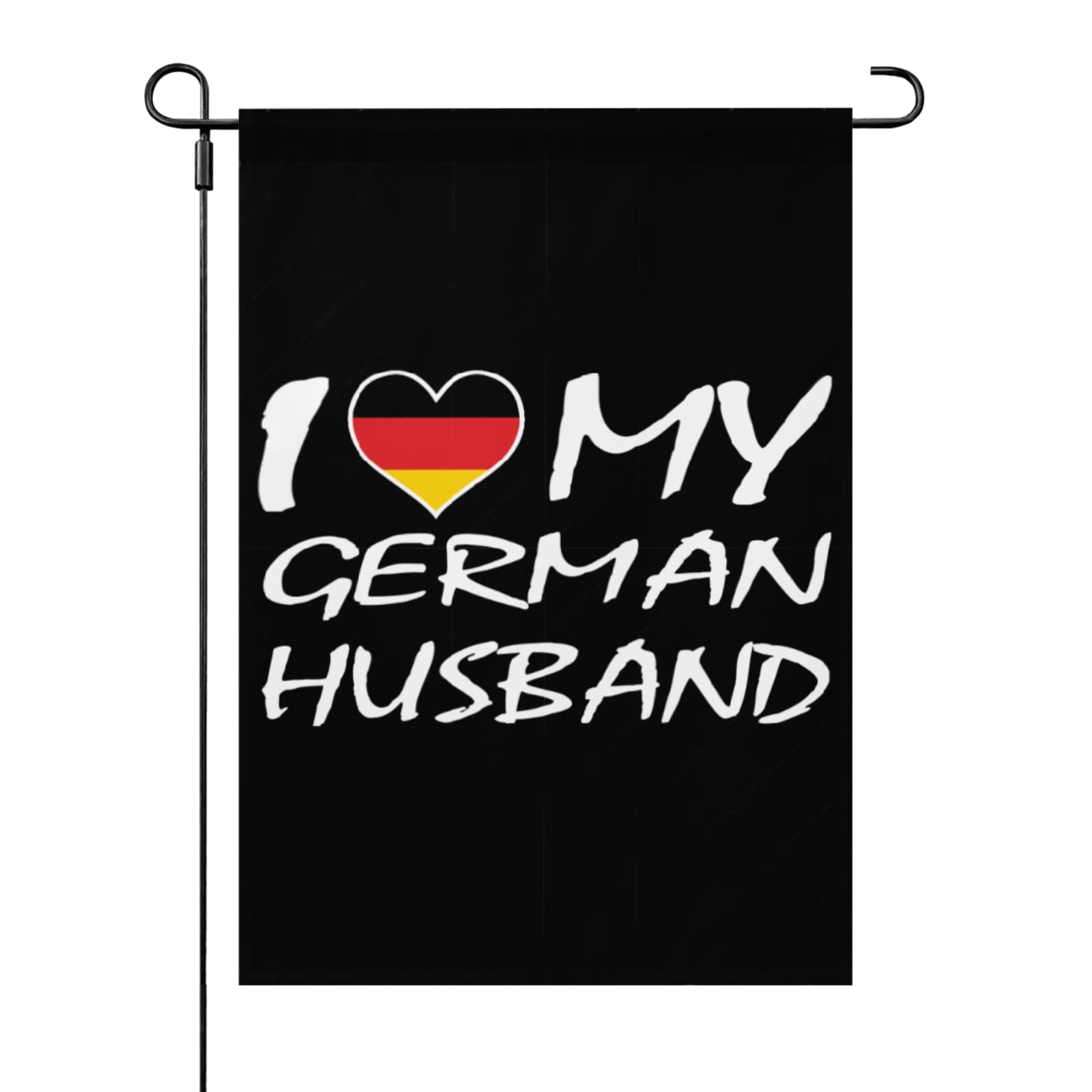 Garden Flag Wife House Flag One Size, Vintage Yard Flags One Size Double Sided for Farmhouse Outdoor Flags One Size Yard Decor i loveq my german wifee Small Garden Flag One Size