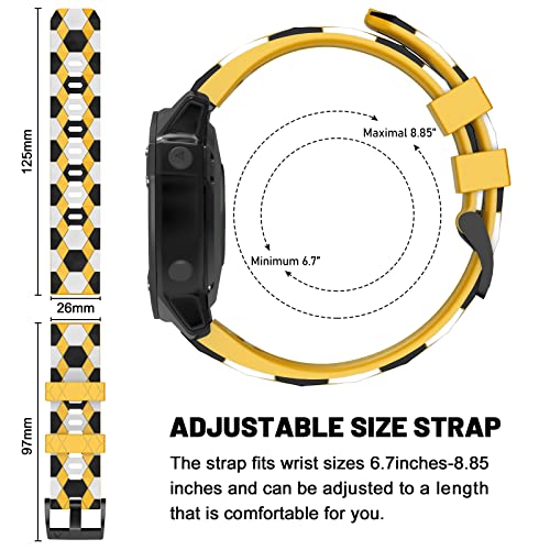 MYSNBKN Fenix 7X Strap 26mm Silicone bands for Garmin Fenix 7X/Fenix 6X/Fenix 6X Pro/Fenix 5X/Fenix 5X Plus/Fenix 3/Fenix 3 HR(Quick Fit) - Image 3
