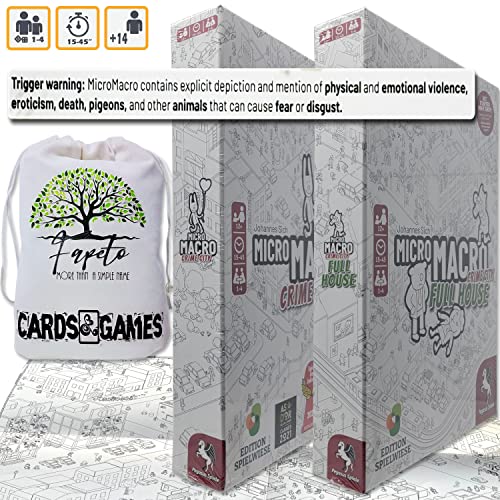 Fapeto Bundle: MicroMacro Crime City y Full House + Bolsa miniatura 2