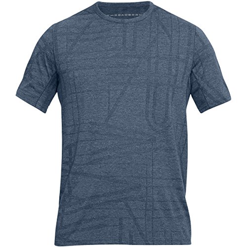 Under Armour, Threadborne Elite S, manica corta da uomo, Uomo, 1315766, Academy (408)/grafite., XS