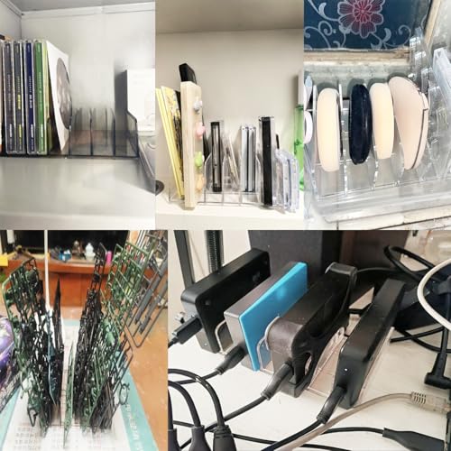 ArrErr Organizador universal para múltiples dispositivos, con 14 ranuras, acrílico, transparente, para iPhone, portátil, disco duro externo, fundas de teléfono, unidad externa de CD/DVD - imagen 7