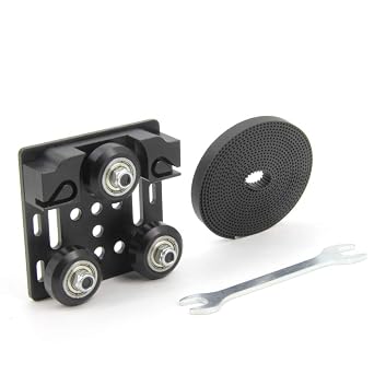 Big V Wheel with Plate and 6mm Belt Buckle for 2020V-Slot Aluminum Profile 3D Printer Accessories Parts Set for CNC Kossel Black Wheel Big V-Wheels with Belt