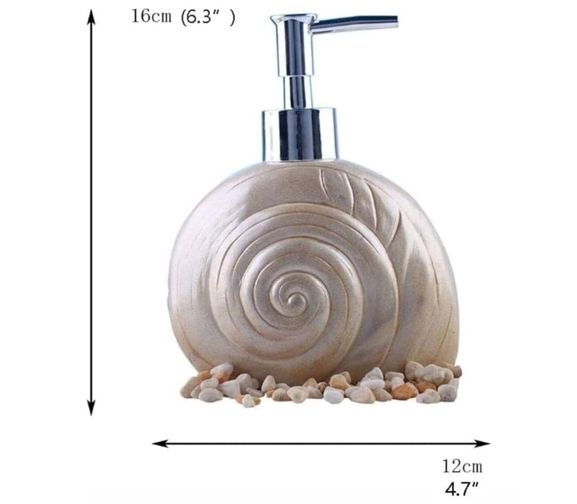 Erogatore Sapone Liquido Dispenser Di Sapone Ricaricabile Salvaspazio Da Appoggio Per Lavabo Decorativo A Forma Di Conchiglia Dispenser Sapone Bagno