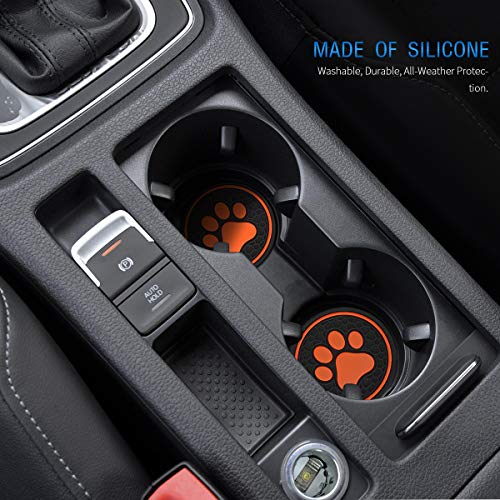 Inserciones de portavasos auto silicona 2.7 pulg azul miniatura 2