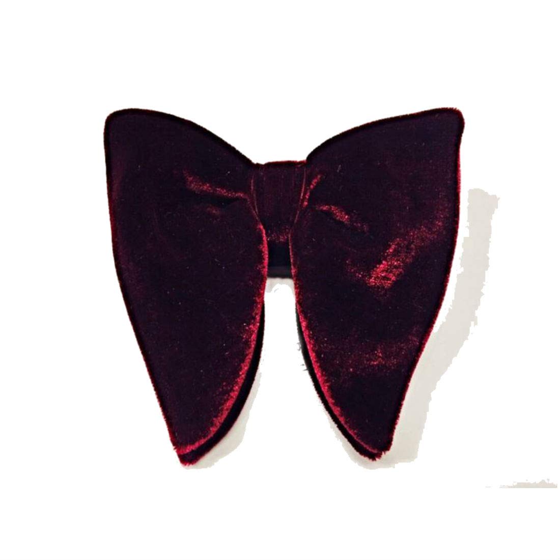 FERUCCI Mens Oversized Bow Tie - Tuxedo Burgundy Velvet Bowtie, Mens big bow tie (burgundy)