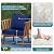 Comcaver Outdoor Chair Cushions 24x24 Inch, Waterproof Fade Resistant Deep Seat and Backrest Cushion Set for Patio Furniture, Navy, 1 Set