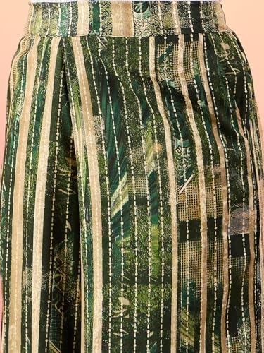 Image of Modeve Women Shirt Palazzo Foil Print Co-Ord Set