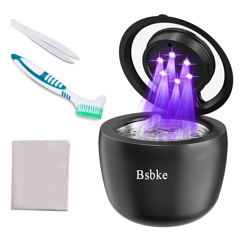 Aspirador Ultrassônico de Retentores 45kHz com 6 Luzes U/V e Alarme Ajustável, Capacidade de 200ML, Preto